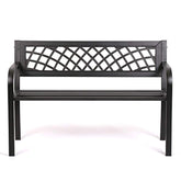 FDW Patio Park Garden Bench Porch Path Chair Outdoor Deck Steel Frame New